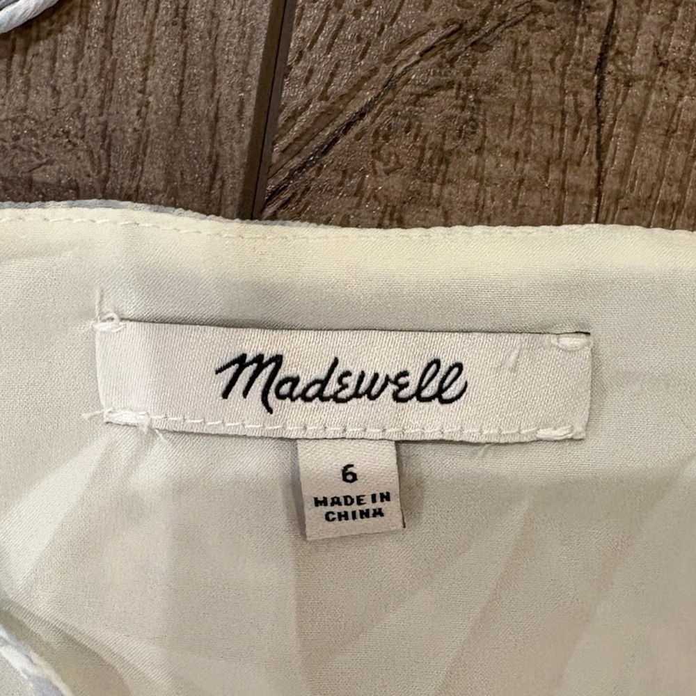 Madewell; Floral Sleeveless Dress in Blue and White - Picture 2 of 2